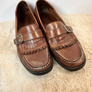 Eastland Stanford Brown Leather Loafers with Kiltie Fringe M 11.5